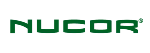 Nucor steel manufacturer logo for all raw steel